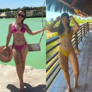 Antes e depois de participante do Desafio Reset