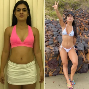 Antes e depois de participante do Desafio Reset