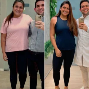Antes e depois de participante do Desafio Reset