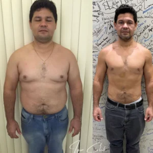 Antes e depois de participante do Desafio Reset